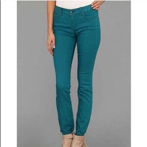 Free People Turquoise Skinny Jean Pants.